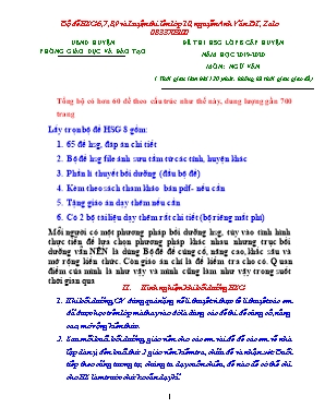 Bộ đề thi học sinh giỏi môn Ngữ văn Lớp 8 - Nguyễn Anh Văn